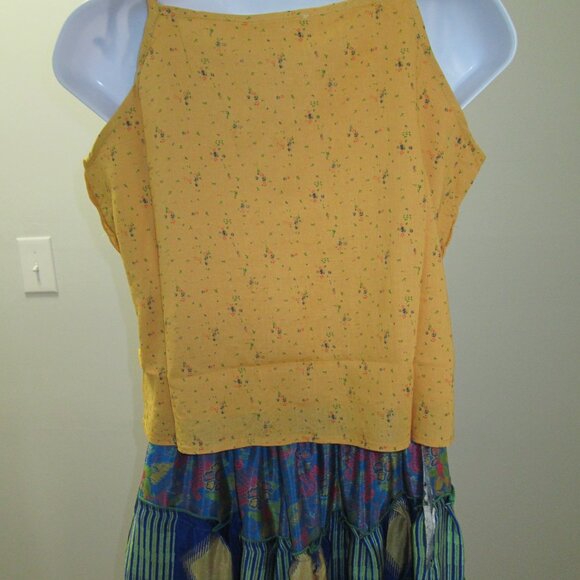 Wevez 7 Layer Tribal Skirt w/Easel Voile Cami Top Sz M NWT - Picture 9 of 14